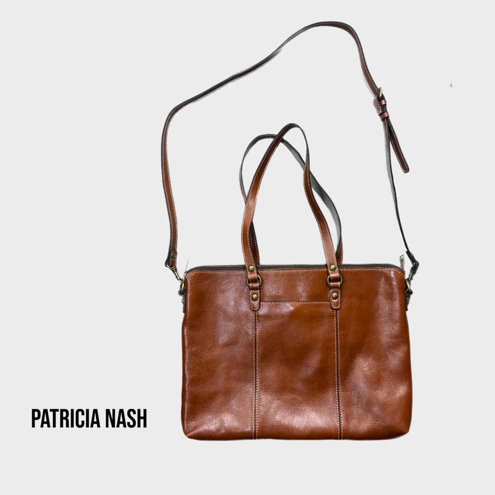 Patricia Nash Tan Leather Shoulder Bag